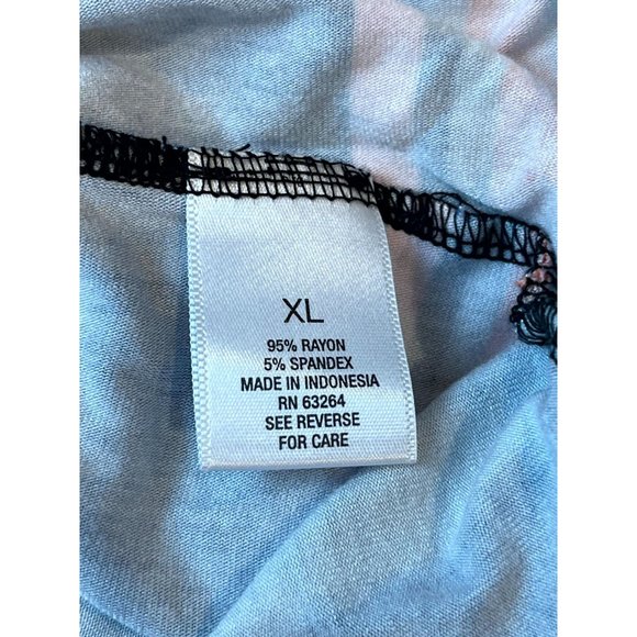 Roz & Ali Womens Striped Shift Midi Dress Round Neck Back Keyhole Pink White XL - Picture 6 of 7